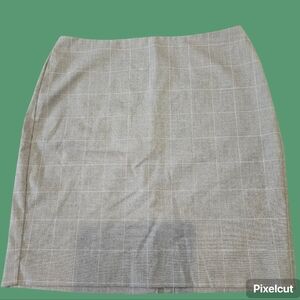 Banana Republic Gray Plaid Women's Lined Skirt Size 6P